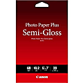 Canon® Photo Paper Plus Inkjet Print Photo Paper, Semi-gloss, 5" x 7", 69 Lb, White, 20 Sheets 1 thumbnail image