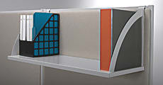 HON® Basyx Verse® Hanging Storage Shelf, 14 1/2"H x 48"W x 14"D, Light Gray 1 thumbnail image
