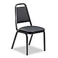 Virco® 8926-Series Vinyl Upholstered Stack Chairs, 34 1/4"H x 18"W x 22"D, Black, Pack Of 4