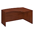 Bush Business Furniture Components L Bow Desk Right Handed, 60"W x 43"D, Hansen Cherry, Premium Installation