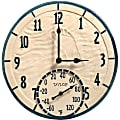 Taylor 14" Decorative Poly Resin Clock with Thermometer, By the Sea - Analog - Quartz - CaseThermometer