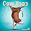 2024 Willow Creek Press Scenic Monthly Mini Wall Calendar, 7” x 7”, Cow Yoga, January To December