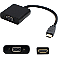 AddOn 5-Pack of 8in HDMI Male to VGA Female Black Active Adapter Cables - 100% compatible and guaranteed to work