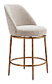 Zuo Nordhavn Swivel Counter-Height Stool, Beige/Gold 1 thumbnail image