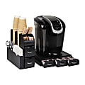 Mind Reader Single Serve Coffee Pod Drawer and Cup Condiment Set, 2 Pcs, 11-3/20"H x 11-1/4"W x 5-7/20"D, Black 1 thumbnail image
