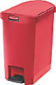 Rubbermaid® Slim Jim Resin Step-On Trash Container, 8 Gallons, Red 1 thumbnail image