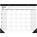 Office Depot Brand Monthly Desk Pad Calendar, 21 3/4" x 17", White/Black, January 2027 to December 2027, SP24D0027 1 thumbnail image