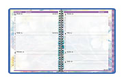 AT-A-GLANCE® Weekly/Monthly Fashion Planner, 8 1/2" x 11", 30% Recycled, Floral Dreams, Blue, January–December 2015