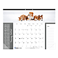 Blueline® Man's Best Friend Collection Monthly Desk Pad Calendar, 22" x 17", Different Dog Images each month, January to December 2020