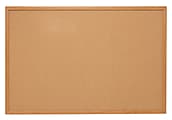 Quartet® Natural Cork Bulletin Board, 48" x 36", Wood Frame With Oak Finish