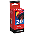 Lexmark™ 20 Tri-Color Ink Cartridge, 15M0120