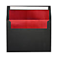 LUX Foil-Lined Invitation Envelopes A4, Peel & Press Closure, Black/Red, Pack Of 500