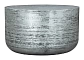 Zuo Modern Sara Aluminum Round Coffee Table, 16-3/4”H x 28-1/8”W x 28-1/8”D, Antique Silver