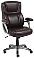Global Office Furniture Bonded Leather Painted High-Back Chair, Burgundy/Silver