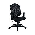 Global® Tye Mid-Back Fabric Tilter Chair, 41"H x 25"W x 26"D, Black
