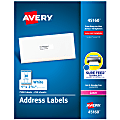 Avery® Laser Address Labels With Sure Feed® Technology, 45160, 1" x 2 5/8", White, Pack Of 7,500 1 thumbnail image