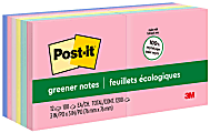 Post-it Greener Notes, 3 in x 3 in, 12 Pads, 100 Sheets/Pad, Clean Removal, Sweet Sprinkles Collection\