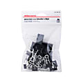 Office Depot® Brand Binder Clips, Assorted Sizes, Black, Pack Of 30