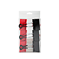 Office Depot® Brand Binder Clips, Large, 2" Wide, Black/Red, Pack Of 6