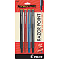 Pilot® Razor Point Marker Pen, Extra Fine Point, 0.3mm, Assorted Colors, Pack Of 4 1 thumbnail image