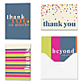 All Occasion Thank You "Vivid Patterns" Greeting Card Assortment With Blank Envelopes, 4-7/8" x 3-1/2", Pack of 24
