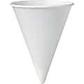 Solo Cup Paper Cone Water Cups, White, 4 Oz, Case of 5,000