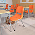 Flash Furniture HERCULES Series Ergonomic Shell Stack Chair, Orange 1 thumbnail image