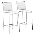 Zuo Modern Soar Bar Chairs, White, Set Of 2 Chairs