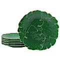 Martha Stewart 6-Piece Sculpted Leaf Plate Set, 9", Green 1 thumbnail image