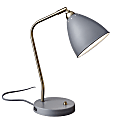 Adesso® Chelsea Desk Lamp, 21"H, Gray Shade/Gray Base