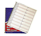 Adams® Voicemail Log Books, 7 1/2" x 8 1/2", 120 Pages, White/Canary Yellow, Pack Of 2