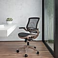 Flash Furniture Mesh Mid-Back Executive Office Chair, Black/Gold