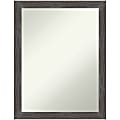Amanti Art Non-Beveled Rectangle Wood-Framed Bathroom Wall Mirror, 27" x 21", Woodridge Rustic Gray