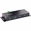 StarTech.com 4-Port Industrial USB 3.0 5Gbps Hub, Rugged USB Hub w/ ESD & Surge Protection, DIN/Wall/Desk Mountable, US - 5G4AINDNPUSBAHUB 1 thumbnail image