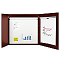 MasterVision™ Contemporary 2-Door Conference Cabinets With Platinum Pure White Dry-Erase Surface, 48" x 48", Cherry 1 thumbnail image