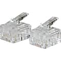 C2G RJ11 6x4 Modular Plug for Round Solid Cable - 50pk - RJ-11 1 thumbnail image