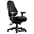 Neutral Posture® 8600 High-Back Fabric Chair With Fring™ Footrest, 42"H x 26"W x 26"D, Black Frame, Black Fabric