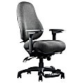 Neutral Posture® 8600 High-Back Fabric Chair With Fring™ Footrest, 42"H x 26"W x 26"D, Black Frame, Fog Fabric