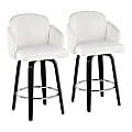 LumiSource Dahlia Counter Stools, Black/Cream, Set Of 2 Stools 1 thumbnail image