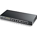 ZyXEL GS1900-8HP Fanless 8-Port GbE 70w PoE+ L2 Web Managed Switch 1 thumbnail image