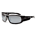 Ergodyne Skullerz® Safety Glasses, Odin, Shiny Black Frame, Silver Mirror Lens