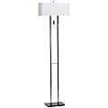 Kenroy Emilio Floor Lamp, Chrome/White