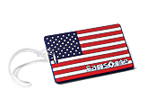 Samsonite® PVC ID Tag, 4"H x 3"W x 1/16"D, American Flag