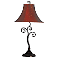 Kenroy Richardson Table Lamp, 30"H, Bronze/Red/Gold
