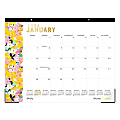 2024 Blue Sky™ AM Happy Monthly Desk Pad Planning Calendar, 22" x 17", January to December