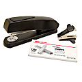 Office Depot® Brand Plastic Stapler Set, Black