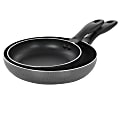 Oster Clairborne 2-Piece Non-Stick Aluminum Frying Pan Set, Charcoal Gray