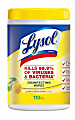 Lysol® Disinfecting Wipes, Lemon & Lime Blossom Scent, Tub Of 110