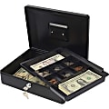 CARL Bill Tray Steel Security Cash Box, Steel, Black, 4"H x 9"W x 1 thumbnail image