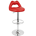 Lumisource Smooch Bar Stool, Red/Chrome 1 thumbnail image